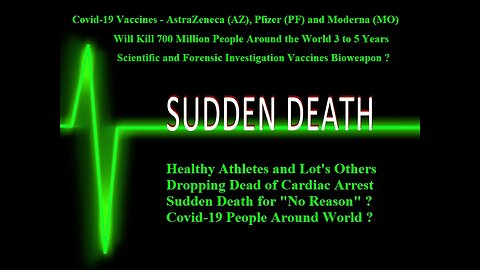Healthy Athletes Dropping Dead of Cardiac Arrest for No Reason A New Bioweapon ?