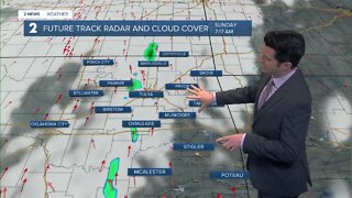 Isolated showers Sunday