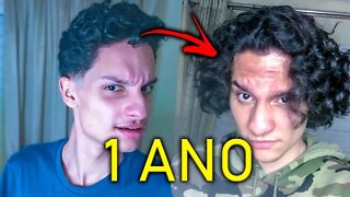 EVOLUÇÃO DE 1 ANO DEIXANDO O CABELO CRESCER | Cabelo Ondulado Masculino