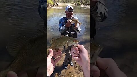 He brought a tiny hand fishing!