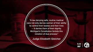 Judge strikes down 1931 Michigan law criminalizing abortion