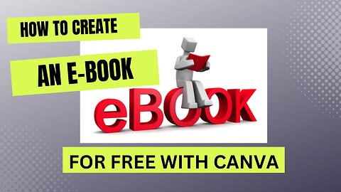 How To Create an Ebook for free with Canva #canva #ebook #freeebook