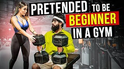 Elite Powerlifter Pretended to be a BEGINNER in a GYM to make GIRLS CRAZY | Aesthetics in Public