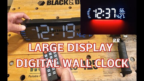 13.7 inch Large Display Digital Wall Clock, Tons of Features