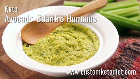 Keto Avocado Cilantro Hummus