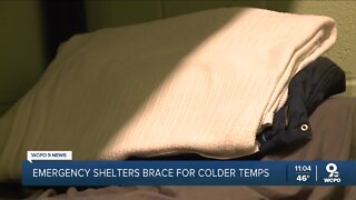 Emergency shelters brace for colder temps