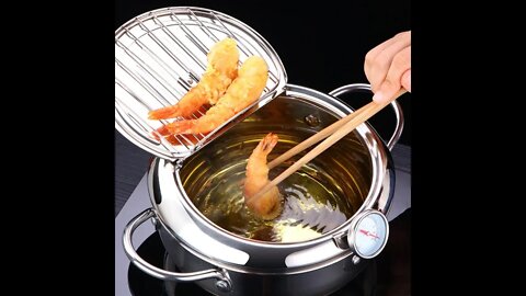 Best deep frying pan | Deep frying pan with lid | Deep frying pan with strainer