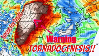 Potential Tornadogenesis, Extreme Fire Threat & Damaging Winds - The WeatherMan Plus Weather Channel