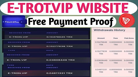 E-Tron.Vip. Website | 4 Payment Proof | Free Trx Mining Site | without investment Earning Site