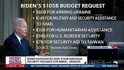 Biden asking Congress for $105B in aid, despite no House Speaker