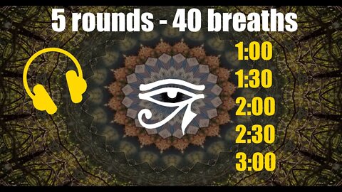 [Wim Hof Breathing] 5 rounds - 40 breaths with Pineal Gland Healing Sounds.