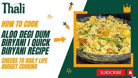 Aloo Degi Dum Biryani I Aloo Dum Biryani Quick & Easy Recipe For Beginners I #potato #recipe #food