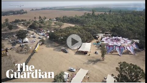 Israel drone footage shows aftermath of Tribe of Nova music festival attack