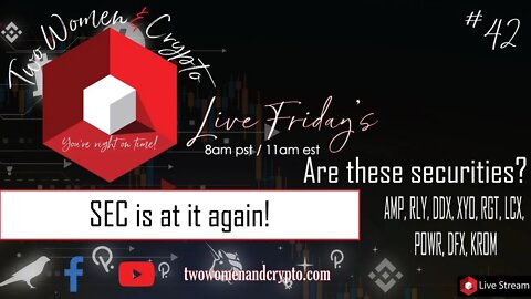 Episode #42 - Live Stream Tomorrow! The SEC is at it again!