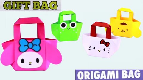 DIY Origami Paper Handbag / How To Make Mini Paper Bags / Origami Gift Bags