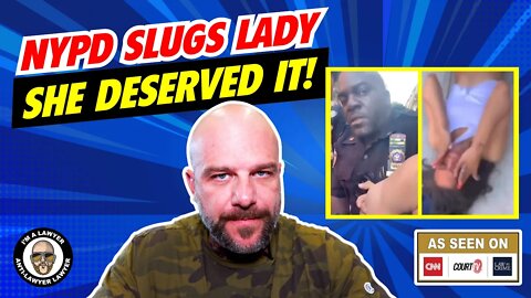 Police Officer (NYPD) slugs lady for interfering with arrest.