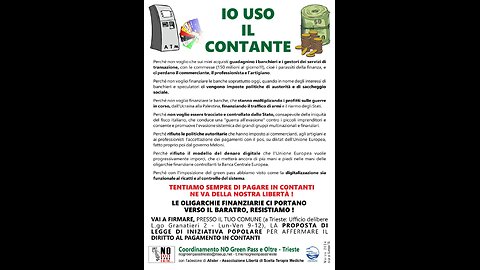 CONFERENZA STAMPA IN DIFESA DEL DIRITTO ALL'USO DEL CONTANTE IN ITALIA E SLOVENIA - TRIESTE 9/3/2024