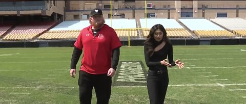 100-Yards with Tina Nguyen: Vegas Vipers offensive lineman Michael Miller