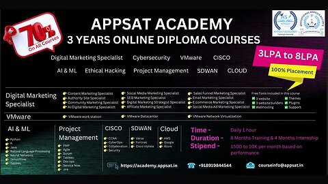 APPSAT Academy Ready to hire Diploma program Intro