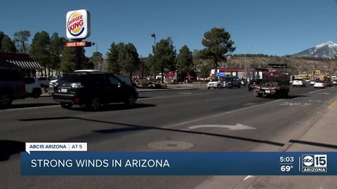 Strong winds across Arizona Friday