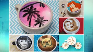 Today is National Coffee Day – Create your own art on lattes