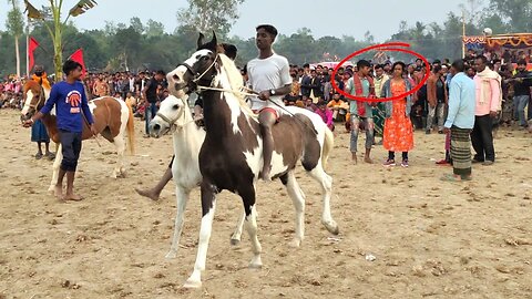 Watch what Taslima did when she stood watching her younger brother's horse race.