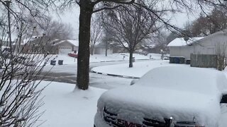 Snow piles up in south Tulsa neighborhood