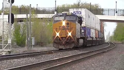CSX I017 Intermodal Double-Stack Train From Berea, Ohio May 6, 2023