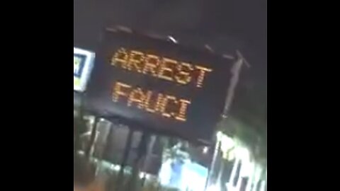 Neon sign: Arrest Fauci