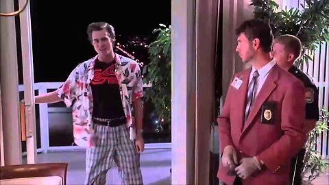 Ace Ventura Pet Detective (1994) Murder Investigation -Sliding Door Scene