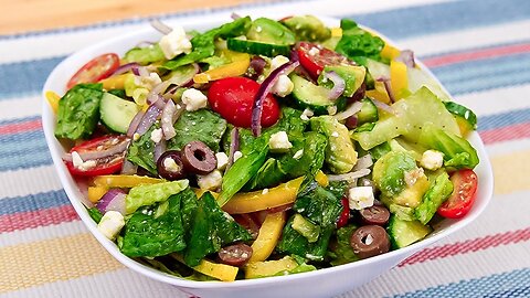 The most delicious Greek salad! Easy and delicious Athenian salad! ASMR recipes! #Recipe #2023