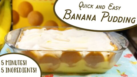 Quick & Easy Banana Pudding | No bake pudding, vanilla wafers, bananas & #CoolWhip #southernrecipes