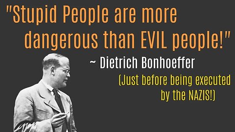 "Stupid People Are More Dangerous than Evil People!"