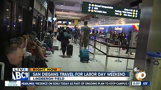 San Diegans pack airport early for Labor Day weekend