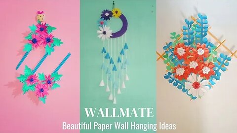 3 Beautiful Paper Wallmate | Paper Craft Wall Hanging Ideas | Wall Decoration Ideas