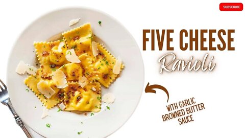 Five Cheese Ravioli With Garlic Browned Butter Sauce