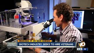 Biotech industry wants to hire more veterans