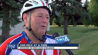 Cyclist on mission to end gun violence