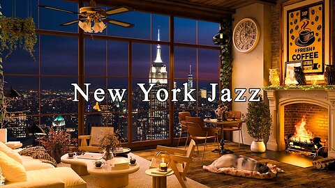 New York Coffee Shop Ambience ☕ Jazz Music for Study, Work, Sleep | Relaxing Jazz Instrumental Music