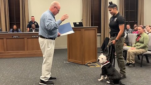 Rescue dog sworn into police department