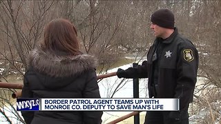 Border patrol agent teams up with deputy to save a life