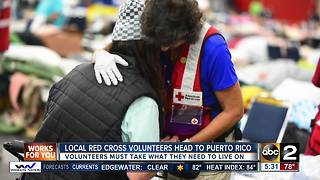 Local Red Cross volunteers make final preparations before heading to Puerto Rico