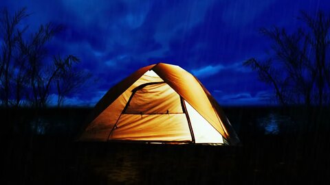 99% of People Will Fall Asleep Fast While Watching This Strong Rain on Tent & Relaxing Thunder