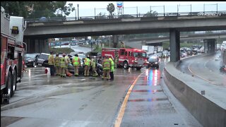 Rainy day keeps first responders busy
