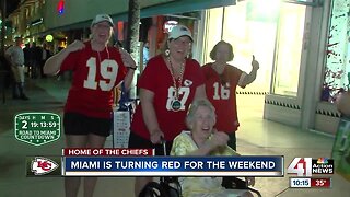 Miami also turning red Friday before Super Bowl