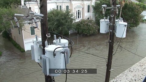 Galveston Texas flooded during Hurricane Ike