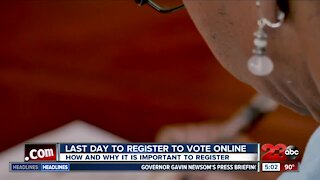 Monday is the last day to register to vote online in California