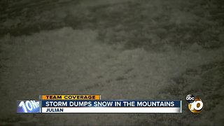 San Diego's mountains get overnight snow