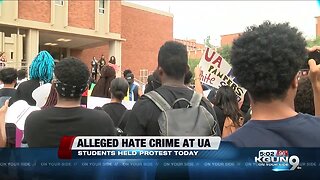 UA students hold demonstration to support alleged attack victim