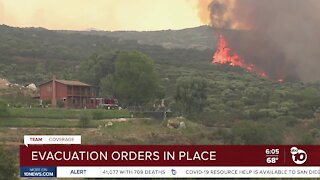 Evacuation orders in place in east county